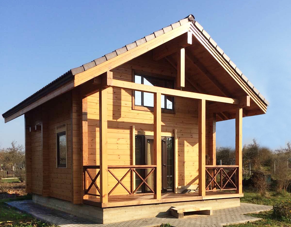 Holzhaus Arie — 152 m2 — massives Kantholz mit Profil ...