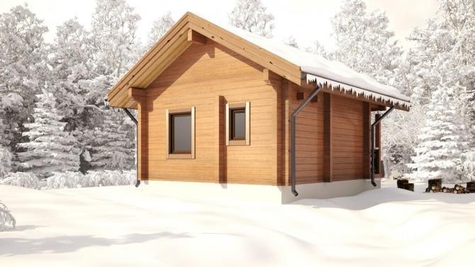 Holzhaus "Ukraine" 48m2 aus dem Brettschichtholz