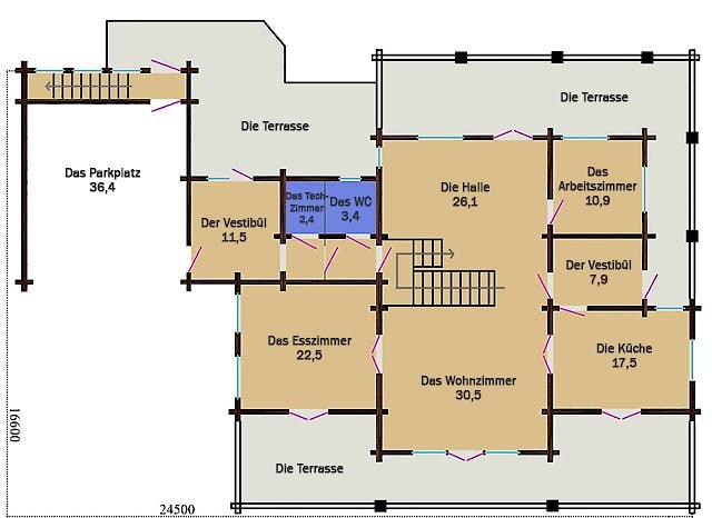 Das Sommerblockhaus Helena 327m2