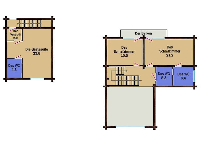 Das Sommerblockhaus Helena 327m2