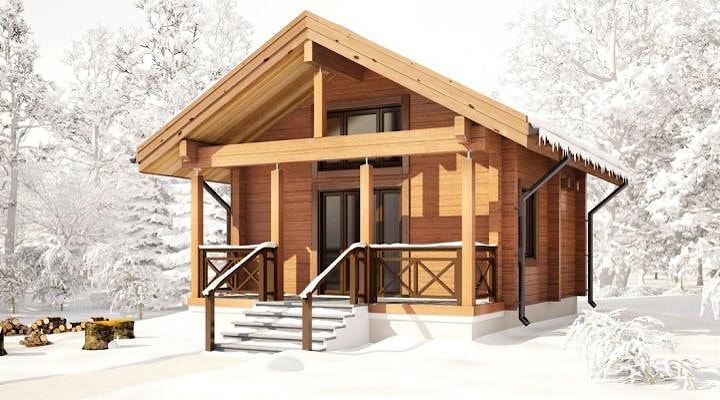 Holzhaus aus dem Brettsperrholz Projekt "Eulenspiegel"