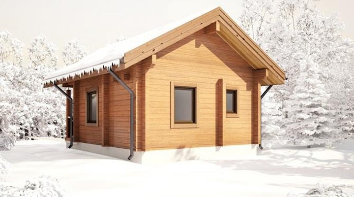 Das Holzhaus aus dem Brettsperrholz Projekt "Eulenspiegel" 48m2