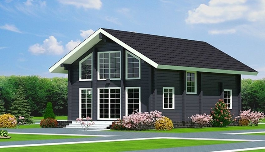 Haus aus Holz "Hof" - 148m2 - Brettschichtholz - Preise auf Anfrage  