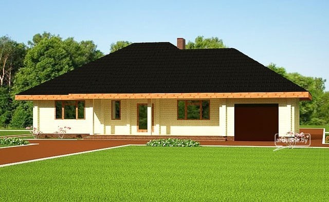 Holzhaus aus dem Leimholz 154m2