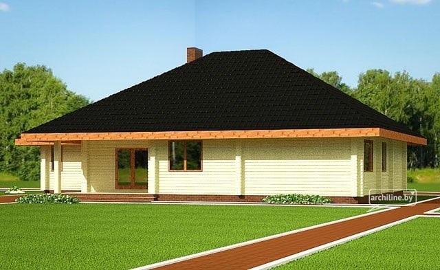 Holzhaus aus dem Leimholz 154m2