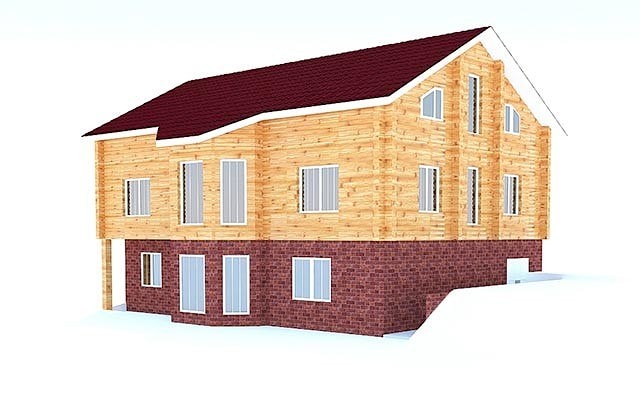 Holzhaus aus Leimbalken Dröben