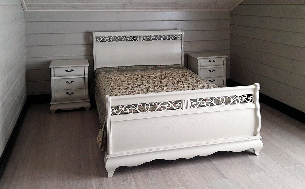 Schlafzimmer im Holzhaus "Nürnberg"