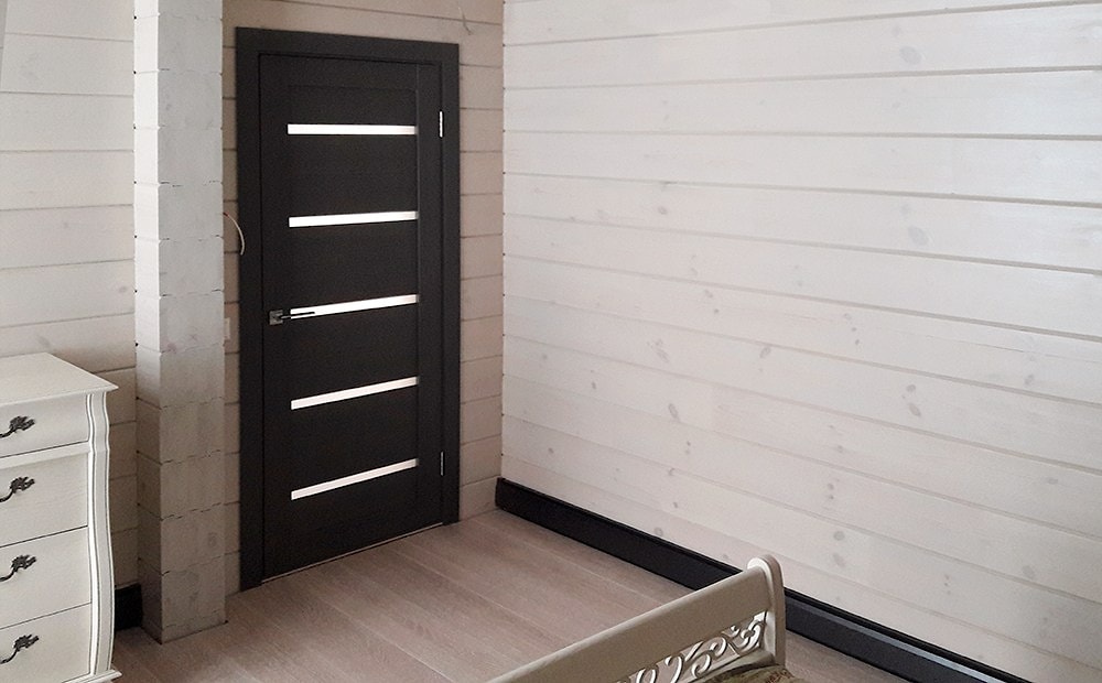 Schlafzimmer im Blockbohlenhaus "Nürnberg"