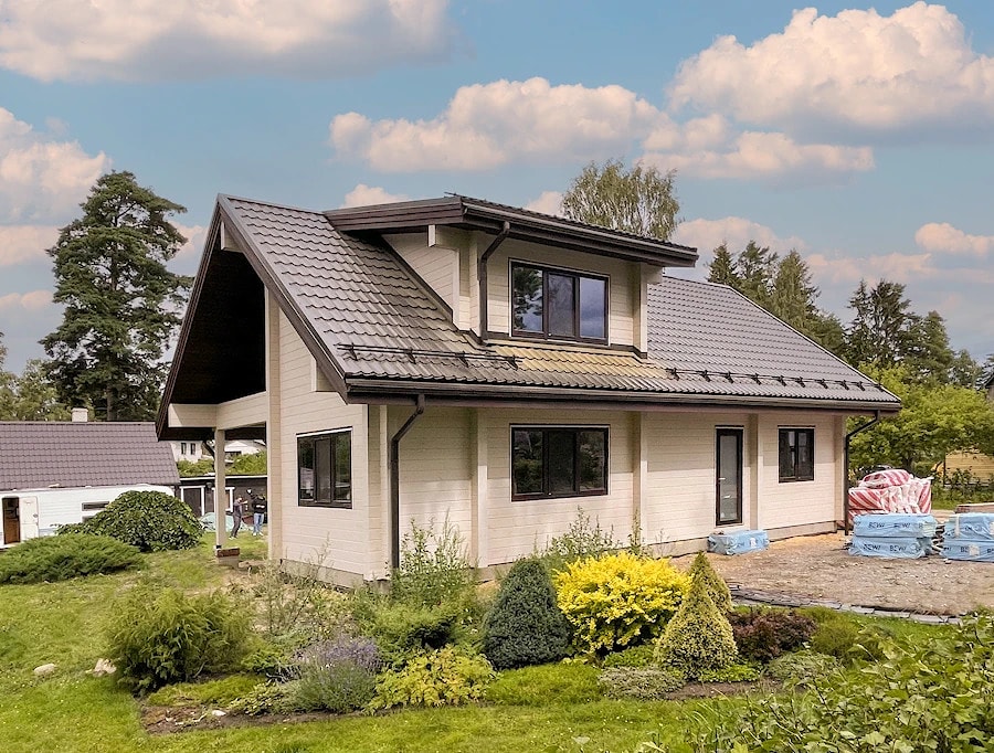 Modernes Haus aus Schichtholz "Estland Loksa" Tommy Cash 180 m2   