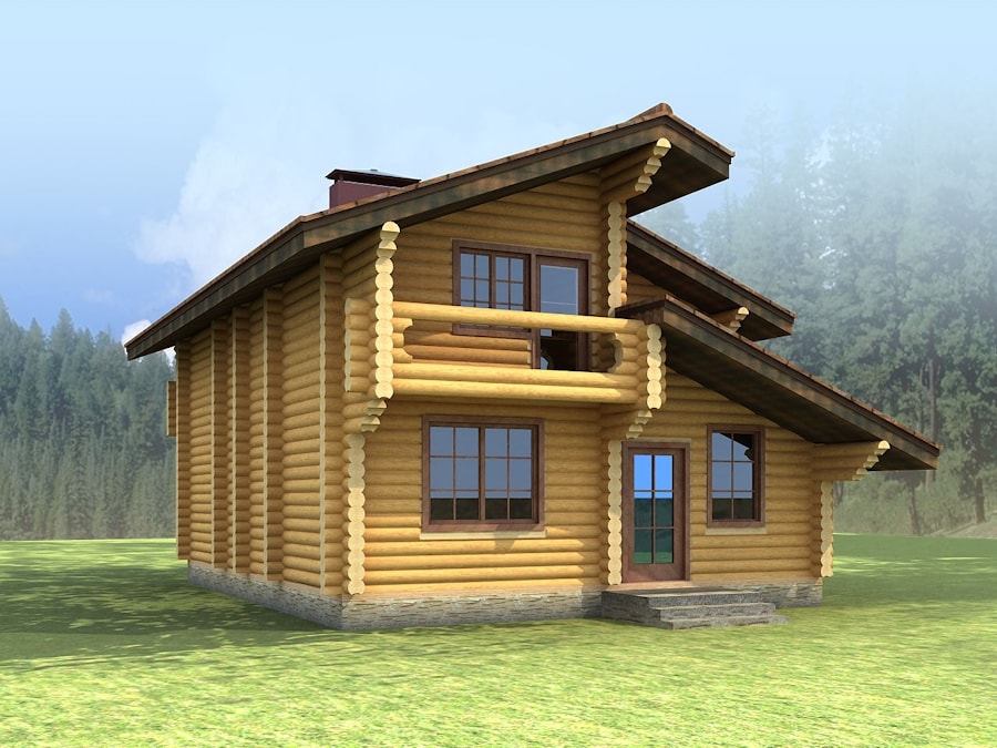 Haus aus Holz "Trier" - 131 m2 - Rundholz - Preise auf Anfrage  