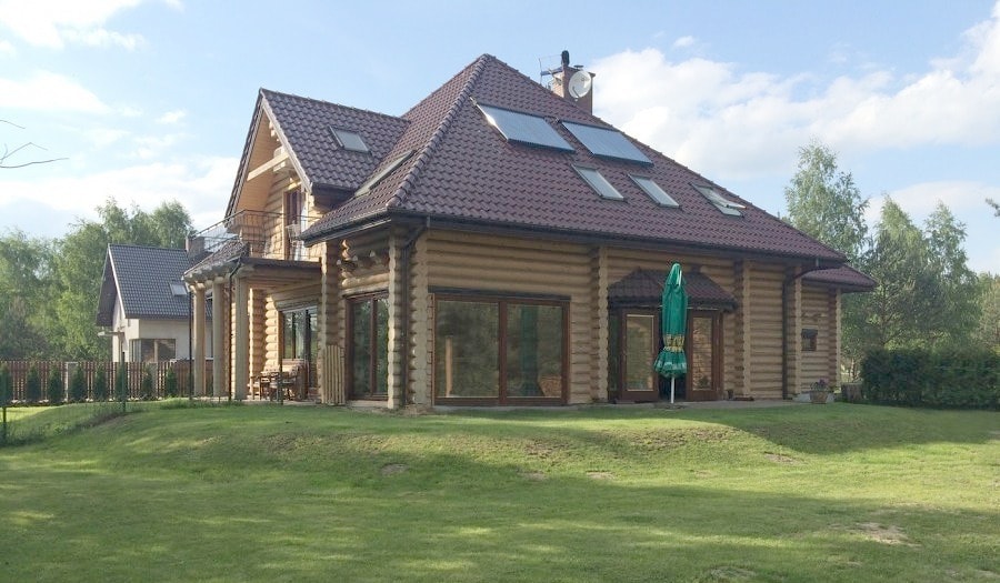 Wir bauen in Polen schlüsselfertig ein Holzhaus "Voitek" (Fotos von 2006) - ein polnisches Projekt, Preis auf Anfrage  