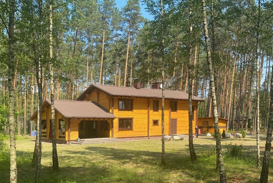 Coliving in Belarus, Holzhaus "Coliving": Sauna, Backofen, Terrasse. 2020 Jahr  