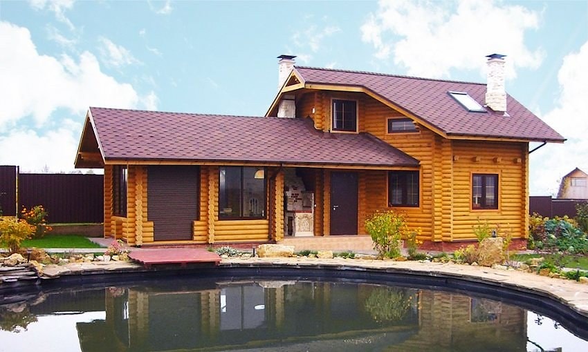 Haus aus Holz "Aschaffenburg" - 73m2 - Rundholz - Preise auf Anfrage